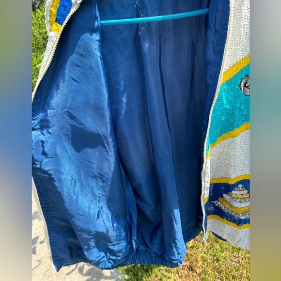 Vintage Cache Nautical Sequin Coat, oversized small. - Picture 11 of 11